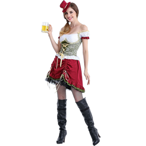 German Oktoberfest Beer Girl Set Cosplay Costume Women's Dirndl Dresses Sexy Bar Party Maid Outfit