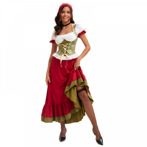 German Oktoberfest Beer Girl Set Cosplay Costume Women's Dirndl Dresses Sexy Bar Party Maid Outfit