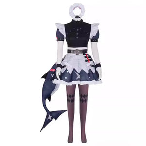 Zenless Zone Zero Ellen Joe Cosplay Costume Maid Girl Shark Clothing Halloween Set