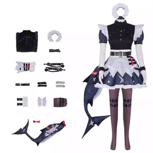 Zenless Zone Zero Ellen Joe Cosplay Costume Maid Girl Shark Clothing Halloween Set