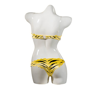 Anime Urusei Yatsura Ram Swimsuit Cosplay Costume Sexy Bikini Tiger Pattern Swimwear Outfit