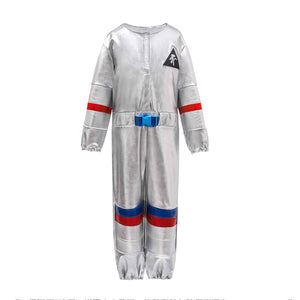 Sports Games Children Silver Space Suit Pilot Cosplay Costumes Stage Performance Clothing