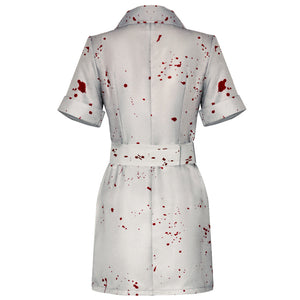 Movie Silent Hill Horror Zombie Women Nurse Cosplay Costume Halloween Ghost Clothing