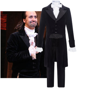 Musical Opera Hamilton Alexander Cosplay Costume black tailcoat Halloween Carnival Uniform