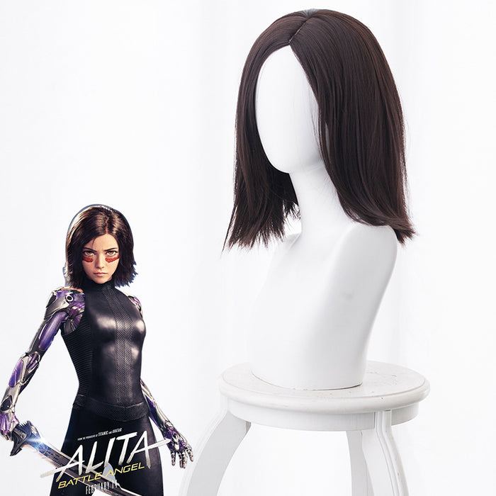 2019 Movie Alita: Battle Angel Alita Black Brown Short Cosplay Wig Cosplay for Adult Women Halloween Carnival