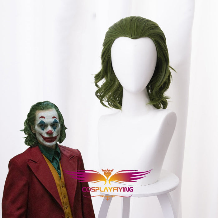 2019 Movie Joker Suicide Squad Clown Joker Short Curly Green Cosplay Wig Cosplay for Boys Adult Men Halloween Carnival