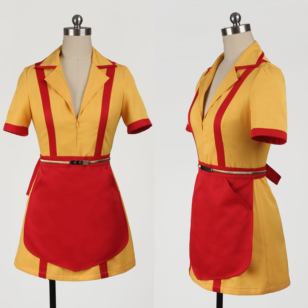 Seaehey Max zwart kostuum Caroline Broke Girls kostuum serveerster kostuum dienstmeisje kostuum Franse dienstmeisje jurk outfit rood geel failliet zusters jurk Halloween carnaval, XXL Seaehey Max zwart kostuum Caroline Broke Girls kostuum serveerster kostuum dienstmeisje kostuum Franse dienstmeisje jurk outfit rood geel failliet zusters jurk Halloween carnaval, XXL