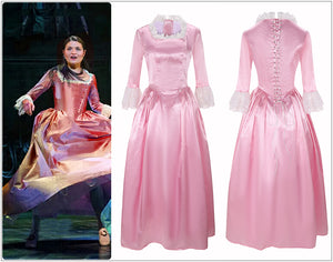 Musical Opera Hamilton Elizabeth Schuyler Eliza the Schuyler Sisters Pink Dress Cosplay Costume for Carnival Halloween Party