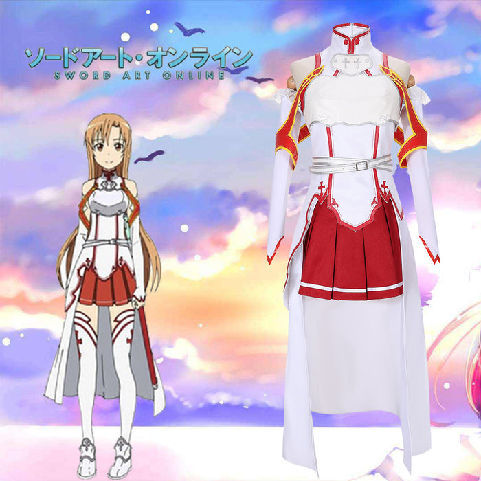 Anime Sword Art Online Asuna Yuuki Cosplay Costume Halloween Carnival Outfit