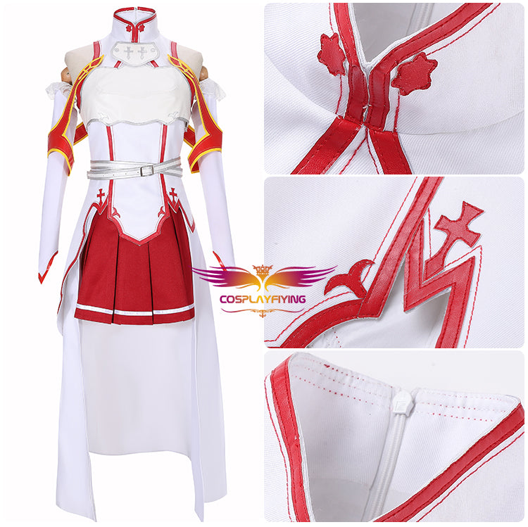 Anime SAO Sword Art Online Asuna Yuuki Cosplay Costume for Women Adult  Outfits Red Cloak Top Belt Skirt Accessories Halloween - AliExpress