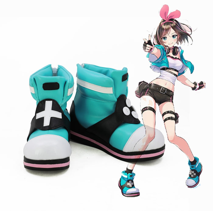 Anime A.I.Channel Kizuna AI Cosplay Shoes Boots Custom Made for Adult Men and Women Halloween Carnival