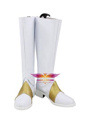 Anime Code Geass Zero Lelouch White Cosplay Shoes Boots Custom Made for Adult Men and Women Halloween Carnival
