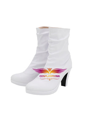Anime Cowboy Bebop Faye Valentine White Cosplay Shoes Boots Custom Made Adult Men Women Halloween Carnival