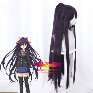 Anime Date A Live Yatogami Tohka 100cm Dark Purple Horsetail Long Cosplay Wig Cosplay for Girls Adult Women Halloween Carnival Party