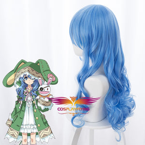 Anime Date A Live Yoshino 70cm Long Curly Wavy Blue Cosplay Wig Cosplay for Girls Adult Women Halloween Carnival Party