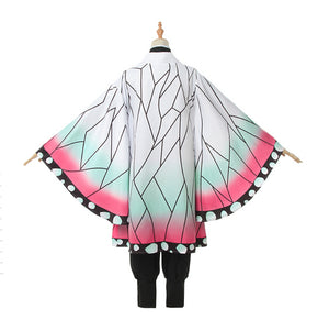 Anime Demon Slayer: Kimetsu no Yaiba Kochou Shinobu Cosplay Costume Butterfly Printed Kimono Halloween Carnival