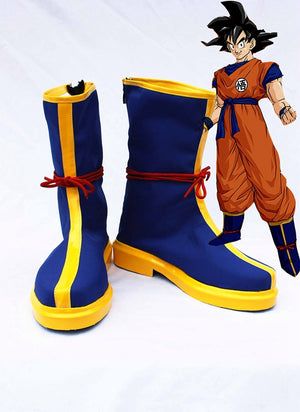 Anime Dragon Ball Son Goku Kakarotto Cosplay Shoes Boots Custom Made for Adult Men and Women Halloween Carnival Version B