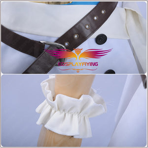 Fairy Tail Season 4 Lucy Heartfilia Dress Cosplay Costume Full Set in Stock dress Sexy Low Back girls White Skirt