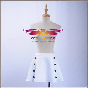 Fairy Tail Season 4 Lucy Heartfilia Dress Cosplay Costume Full Set in Stock dress Sexy Low Back girls White Skirt