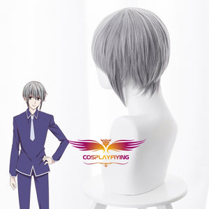Anime Fruits Basket Soma Souma Yuki Gray Short Cosplay Wig Cosplay for Boys Adult Men Halloween Carnival Party