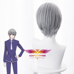 Anime Fruits Basket Soma Souma Yuki Gray Short Cosplay Wig Cosplay for Boys Adult Men Halloween Carnival Party
