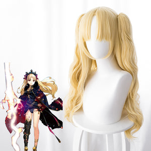 Anime Game Fate/Grand Order FGO Irkalla Ereshkigal Curly Light Yellow Cosplay Wig Cosplay for Adult Women Halloween Carnival