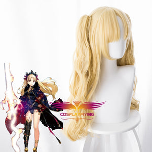 Anime Game Fate/Grand Order FGO Irkalla Ereshkigal Curly Light Yellow Cosplay Wig Cosplay for Adult Women Halloween Carnival