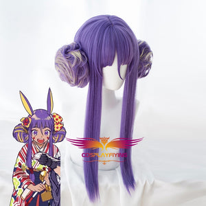 Anime Game Fate/Grand Order FGO Nitocris Purple Buns Cosplay Wig Cosplay for Adult Women Halloween Carnival