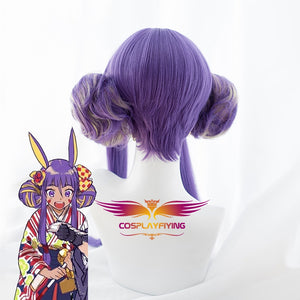 Anime Game Fate/Grand Order FGO Nitocris Purple Buns Cosplay Wig Cosplay for Adult Women Halloween Carnival