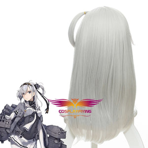 Anime Game Kantai Collection Suzutsuki Silver Long Cosplay Wig Cosplay for Adult Women Halloween Carnival