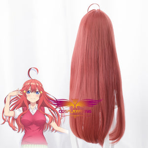 Anime Gotoubun No Hanayome The Quintessential Quintuplets Itsuki Nakano Red Long Straight Cosplay Wig Cosplay for Girls Adult Women Halloween Carnival Party