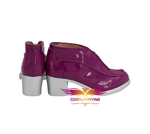 Anime JoJo's Bizarre Adventure 5 Giorno Giovanna Purple Cosplay Shoes Boots Custom Made Adult Men Women Halloween Carnival
