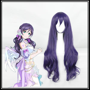Anime LoveLive! Love Live Nozomi Tojo Purple Long Wavy Cosplay Wig Cosplay for Adult Women Halloween Carnival