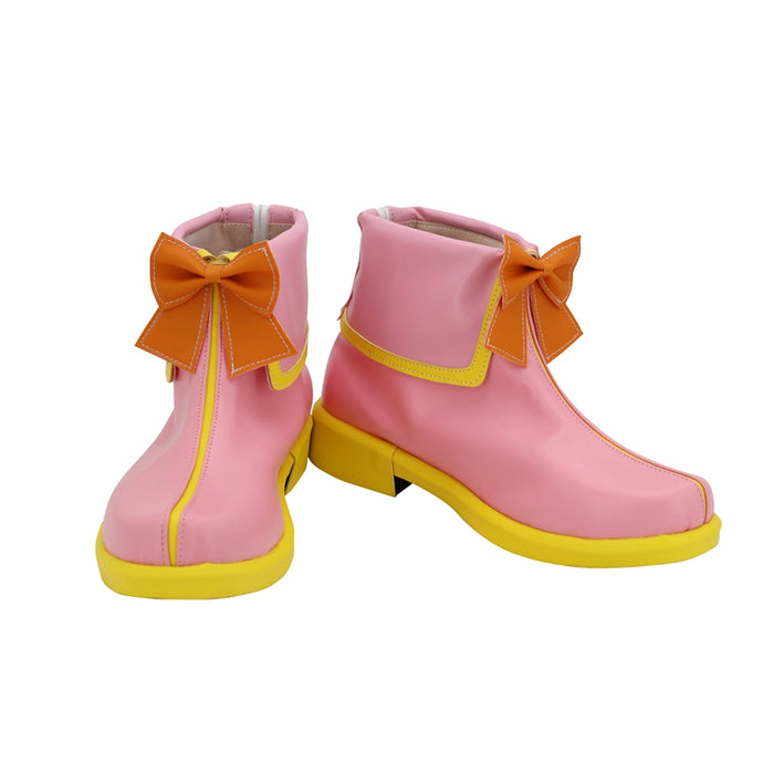 Anime LoveLive Sunshine Aqours Takami Chika MF Activity Pink Cosplay Shoes Boots Custom Made for Adult Men and Women Halloween Carnival