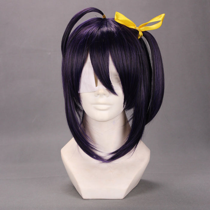 Anime Love, Chunibyo & Other Delusions Takanashi Rikka Purple Black Short Cosplay Wig Cosplay for Girls Adult Women Halloween Carnival Party
