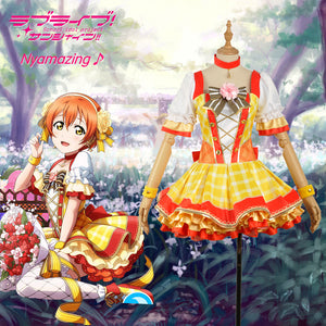 Anime Love Live Flowers Awakening Hoshizora Rin Dress Bouquet Cosplay Costume