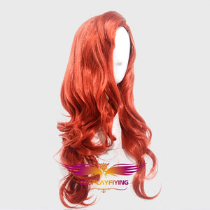 Anime Movie The Little Mermaid Princess Ariel Deep Red Wavy Cosplay Wig Cosplay Prop for Girls Adult Women Halloween Carnival