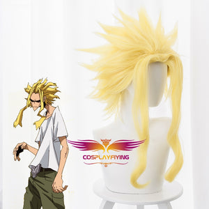 Anime My Hero Academia Baku No Hero All Might Short Yellow Curls Cosplay Wig Cosplay for Boys Adult Men Halloween Carnival Party