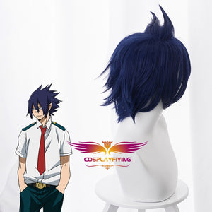 Anime My Hero Academia Baku No Hero Tamaki Amajiki Dark Blue Short Cosplay Wig Cosplay for Boys Adult Men Halloween Carnival Party