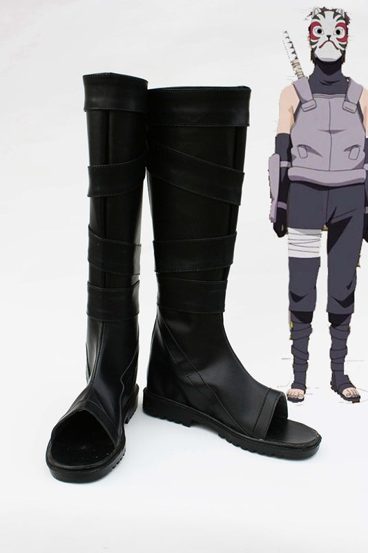 Anime Naruto Uchiha Itachi Cosplay Shoes Boots Custom Made for Adult Men and Women Halloween Carnival