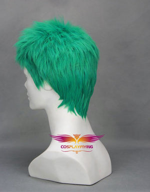 Anime ONE PIECE Roronoa Zoro Short Green Fluffy Cosplay Wig Cosplay for Boys Adult Men Halloween Carnival Party