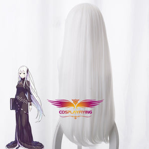 Anime Re: Life in a Different World from Zero Ram Boku White Long Cosplay Wig Cosplay for Adult Women Halloween Carnival