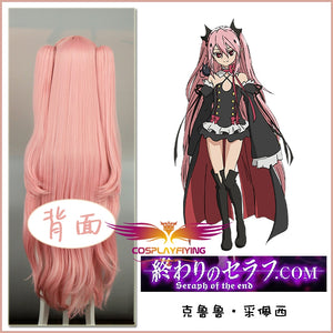 Anime Seraph of the end Krul Tepes Pink Long Straight Cosplay Wig Cosplay for Girls Adult Women Halloween Carnival Party