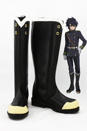 Anime Seraph of the end Yuichiro Hyakuya Cosplay Shoes Boots Custom Made for Adult Men and Women Halloween Carnival