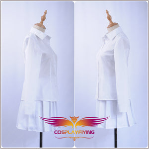 Anime The Promised Neverland Emma Cosplay Costume Custom Made Adult Women Outfit White Shirt Dress Lolita Dress