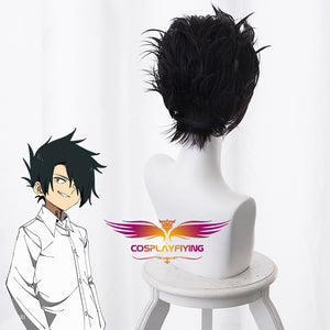 Anime The Promised Neverland Ray Black Short Curly Cosplay Wig Cosplay for Boys Adult Men Halloween Carnival Party