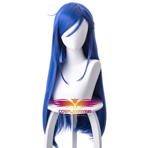 Anime We Never Learn Furuhashi Fumino Long Blue Mixed Straight Cosplay Wig Cosplay for Girls Adult Women Halloween Carnival Party