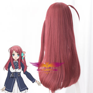 Anime Zombieland Saga Sakura Minamoto Red Long Straight Cosplay Wig Cosplay for Girls Adult Women Halloween Carnival Party