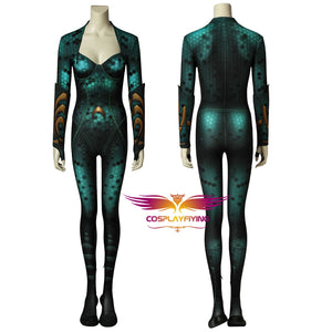 DC Comics Justice League JLA Aquaman Mera Fancy Jumpsuit Cosplay Costume for Halloween Carnival