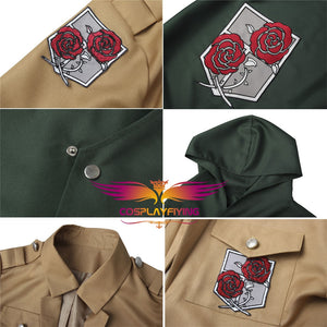 Attack on Titan Shingeki no Kyojin Dot Pixis Stationed Corps Commander Cosplay Costume for Halloween Carnival